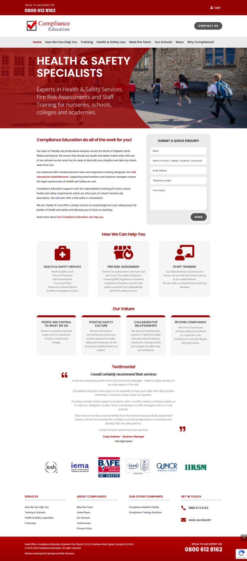 Compliance Education website homepage
