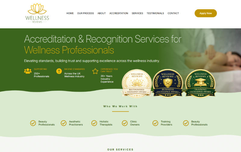 Wellness Reviews UK website